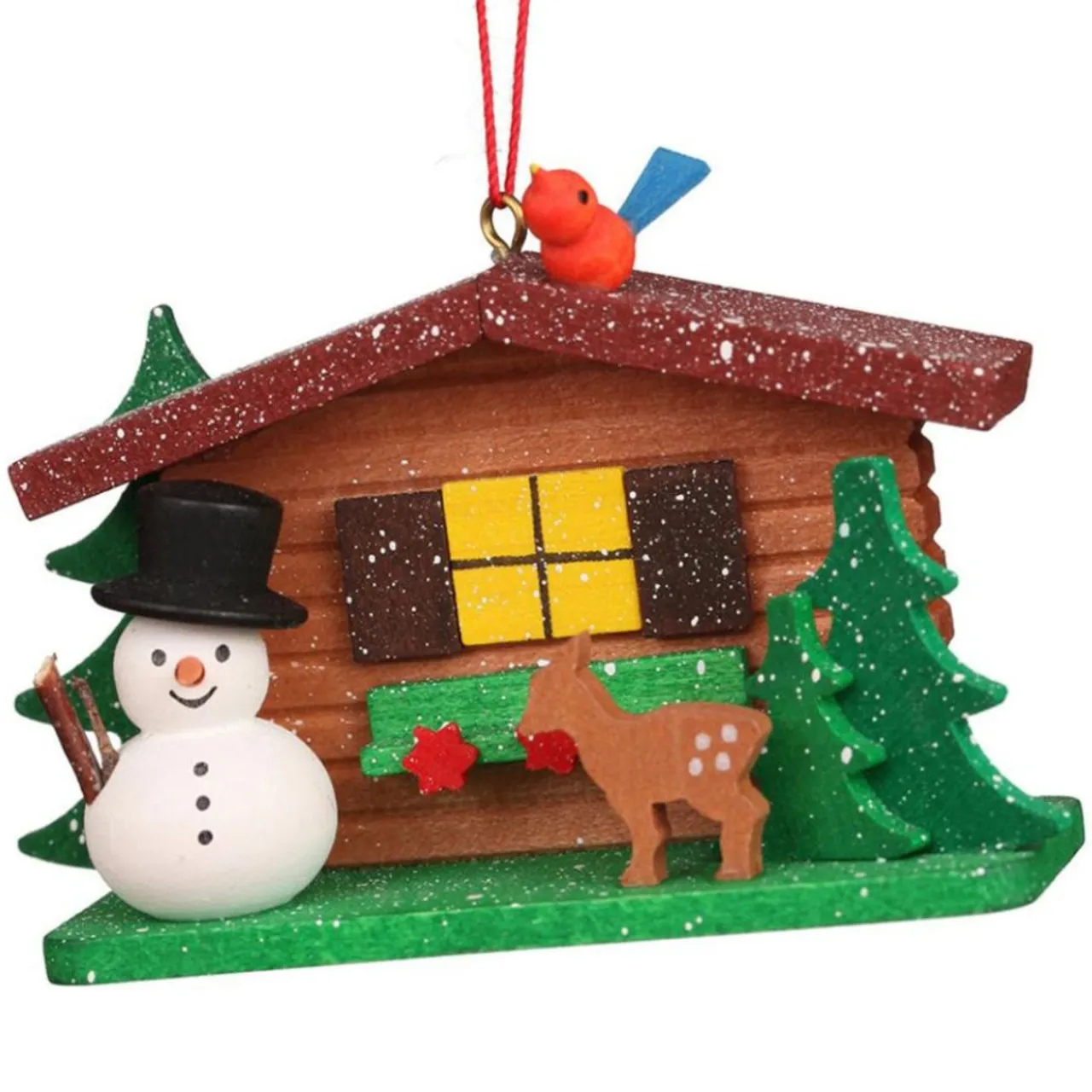 Christian Ulbricht - Cottage With Snowman Ornament | The Christmas Loft<Christian Ulbrihct New