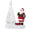 Christmas Tree Glittering Water Shimmer With Santa Figurine< Fashion