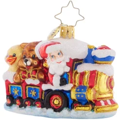 Christopher Radko 2.5 Inch Choo Choo Express Gem Ornament Festive Holiday Delight< Discount
