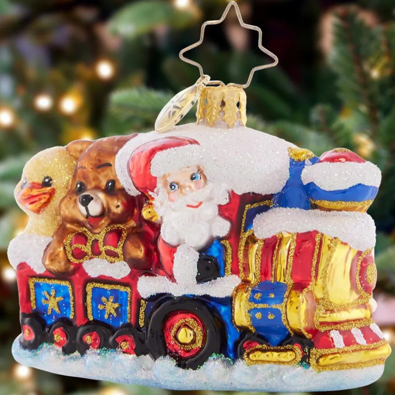 Christopher Radko 2.5 Inch Choo Choo Express Gem Ornament Festive Holiday Delight< Discount