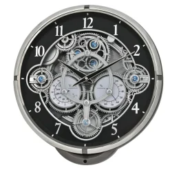 Chronograph Black-Silver Clock<Rhythm Clocks Fashion