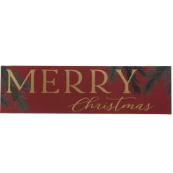 Classic 42 inch Red Merry Christmas Wooden Wall Sign< New
