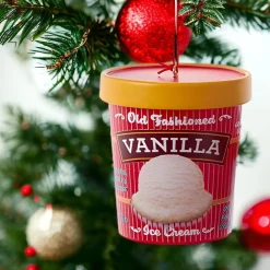 Classic Vanilla Ice Cream Pint Ornament<Kurt Adler Outlet