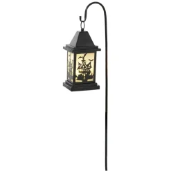 Clear Solar Powered Lantern With House & Yard Theme< New