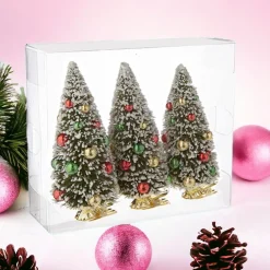 Clip-On Bottle Brush Trees Ornament Set< Discount