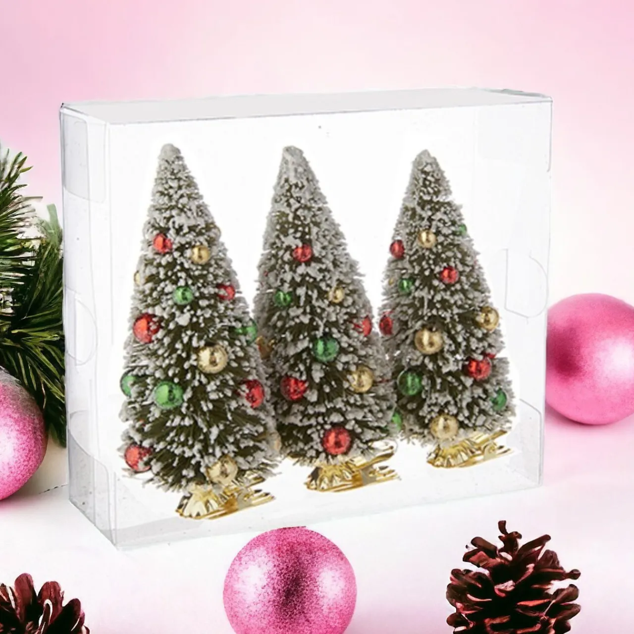 Clip-On Bottle Brush Trees Ornament Set< Discount