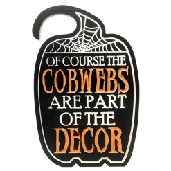 Cobwebs Engraved Wood Easel Sign< Discount