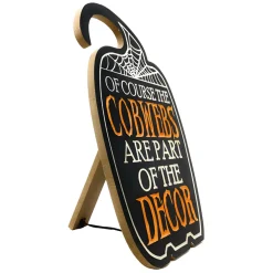 Cobwebs Engraved Wood Easel Sign< Discount