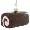 Cody Foster - Chocolate Swiss Roll Glass Ornament< New