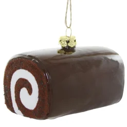 Cody Foster - Chocolate Swiss Roll Glass Ornament< New