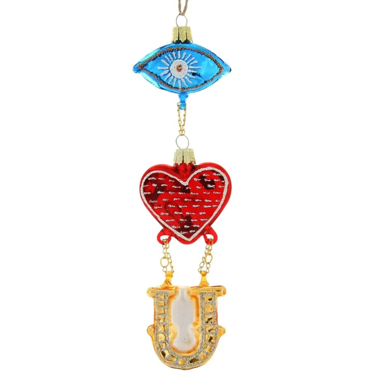 Cody Foster - I Love You Blown Glass Ornament< Clearance