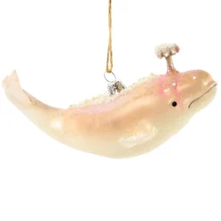 Cody Foster - Large Beluga Whale Glass Ornament<Kurt Adler Clearance