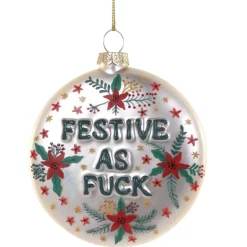 Cody Foster &amp; Co - Festive AF Blown Glass Ornament< New