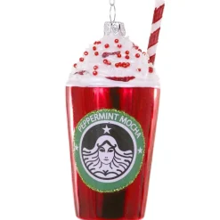 Cody Foster &amp; Co - Peppermint Mocha Blown Glass Ornament< Discount