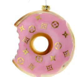 Cody Foster &amp; Co - Pink Fashion House Donut Blown Glass Ornament< Best