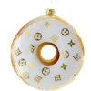 Cody Foster &amp; Co - White Fashion House Donut Blown Glass Ornament< Clearance