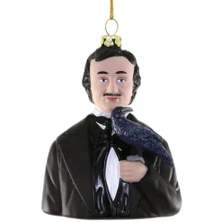 Cody Foster Edgar Allan Poe Glass Ornament< Sale