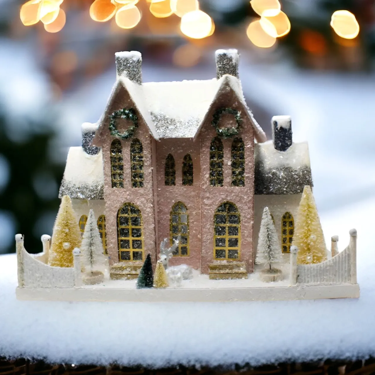 Cody Foster Elegant Ivory Manor Christmas Village Building<Cody Foster & Co. Sale