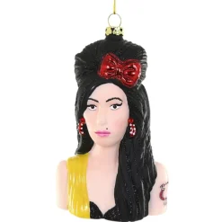 Cody Foster Glass Amy Winehouse Ornament< Sale