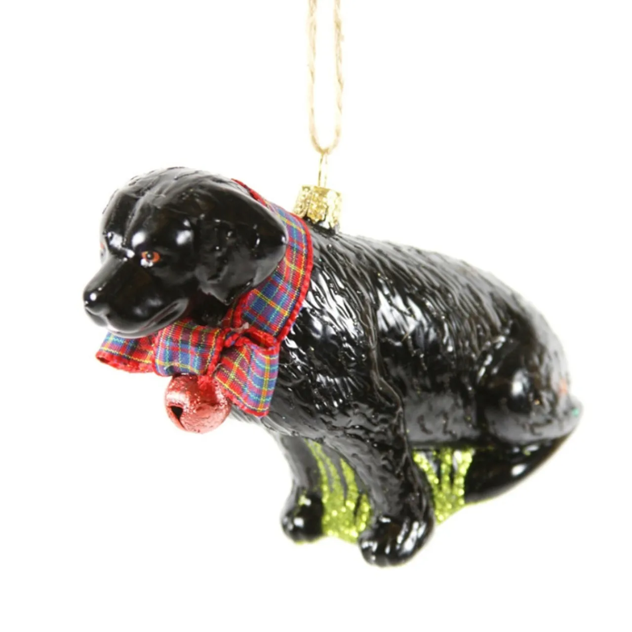 Cody Foster Glass Festive Black Lab Ornament< Online