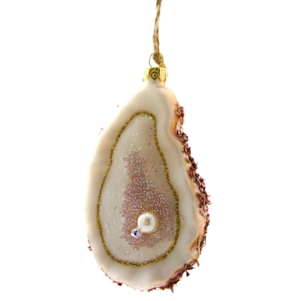 Cody Foster Glass Pink Oyster with Pearl Ornament< Hot