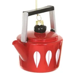 Cody Foster Glass Red Mid Century Modern Tea Pot Ornament< Best