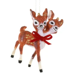 Cody Foster Glass Twin Deer Ornament< New