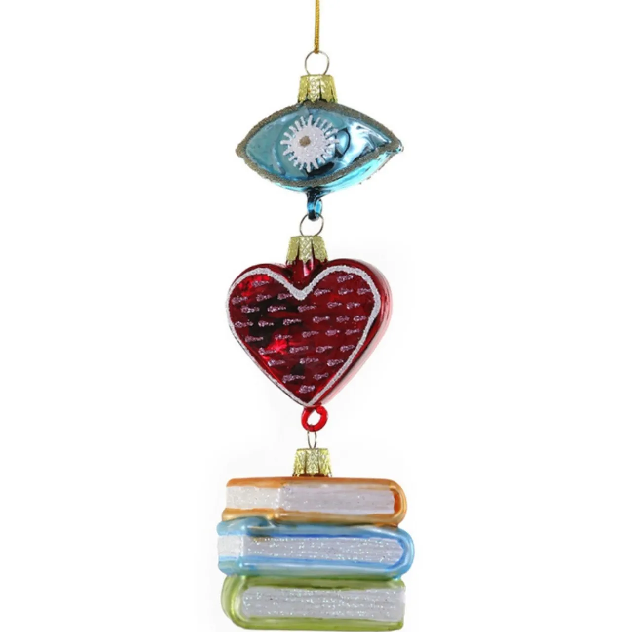 Cody Foster I Heart Books Ornament< Hot