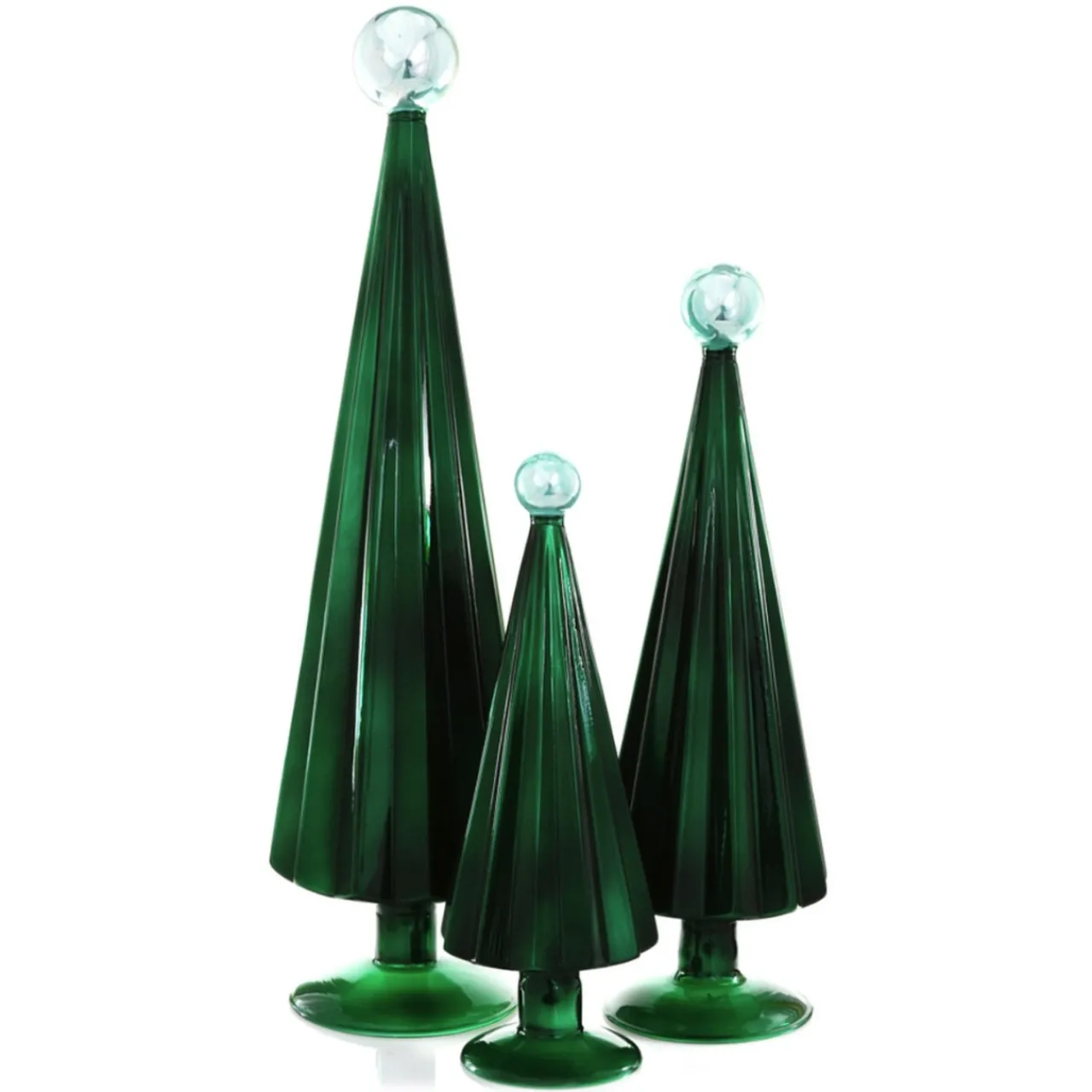 Cody Foster Juniper Sky Pleated Glass Tree Set<Cody Foster & Co. New