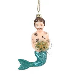 Cody Foster Merman Blown Glass Hanging Ornament<Cody Foster & Co. Clearance