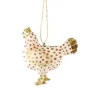 Cody Foster Paper Mache White Merriment Hen Ornament< New