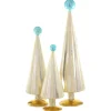 Cody Foster Pearl Blue Pleated Glass Trees Set<Cody Foster & Co. Outlet