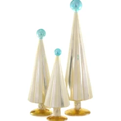 Cody Foster Pearl Blue Pleated Glass Trees Set<Cody Foster & Co. Outlet