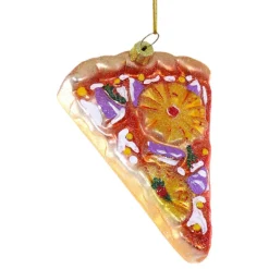 Cody Foster Pineapple Pizza Slice Glass Ornament< Hot