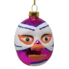 Cody Foster Pink Mexican Wrestler Mask Blown Glass Ornament<Cody Foster & Co. Online