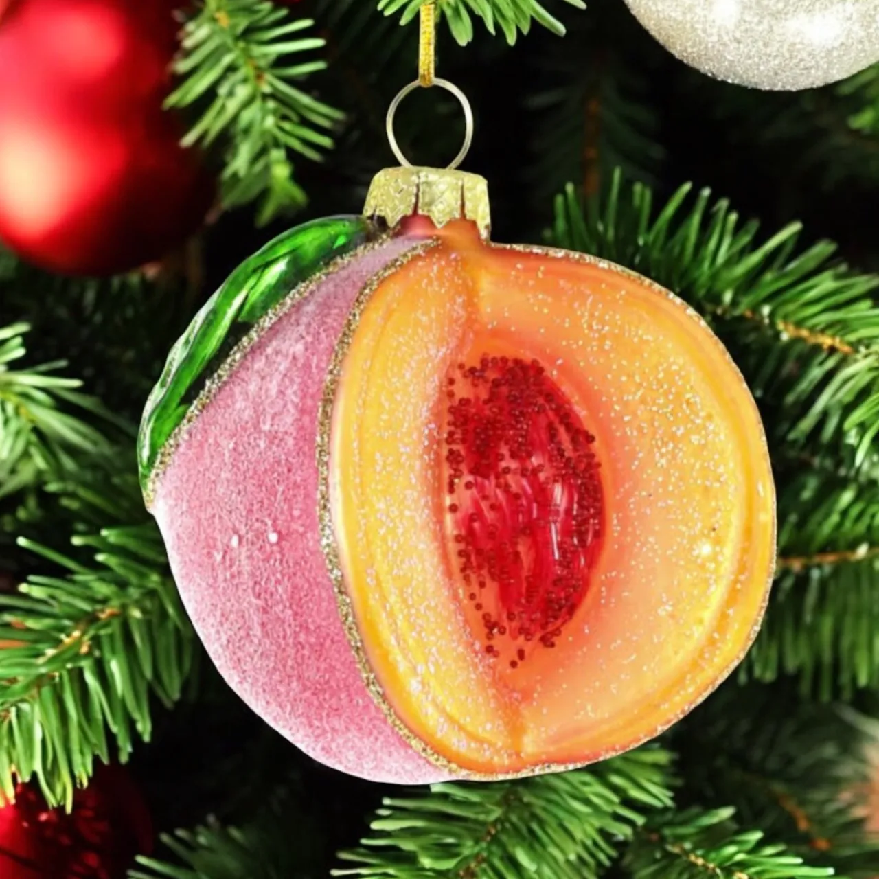 Cody Foster Sugared Peach Ornament<Cody Foster & Co. Online