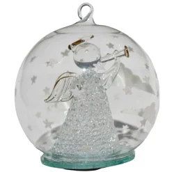 Color Changing LED Angel Blowing Horn Glass Globe< Fashion