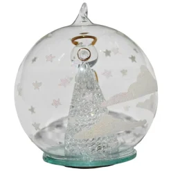Color Changing LED Angel Blowing Horn Glass Globe< Fashion