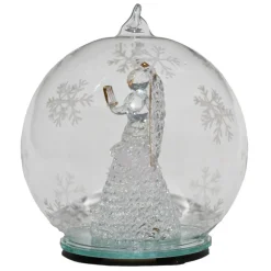 Color Changing LED Angel With Book Glass Globe< Hot