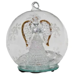 Color Changing LED Angel With Book Glass Globe< Hot