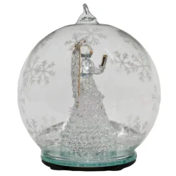 Color Changing LED Angel With Book Glass Globe< Hot