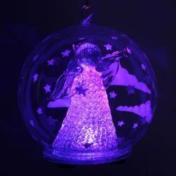 Color Changing LED Angel Blowing Horn Glass Globe< Fashion