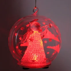 Color Changing LED Angel Blowing Horn Glass Globe< Fashion