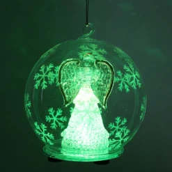 Color Changing LED Angel With Book Glass Globe< Hot