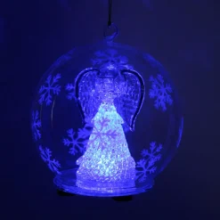 Color Changing LED Angel With Book Glass Globe< Hot