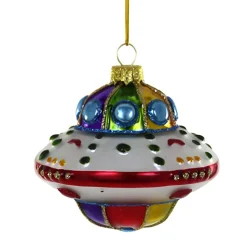 Colorful UFO Ornament with Glitter Accents<Cody Foster & Co. Sale