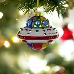 Colorful UFO Ornament with Glitter Accents<Cody Foster & Co. Sale