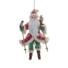 Comfort And Joy Skiing Santa Ornament - E0969<Kurt Adler Sale