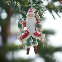 Comfort And Joy Skiing Santa Ornament - E0969<Kurt Adler Sale