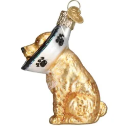 Cone Of Shame Injured Dog Blown Glass Ornament<Old World Glass Discount